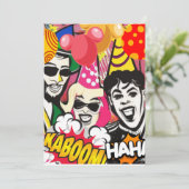 Partij bij feestdagenkaart (Staand voorkant)