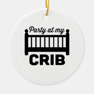 Partij bij mijn Wieg. Keramisch Ornament