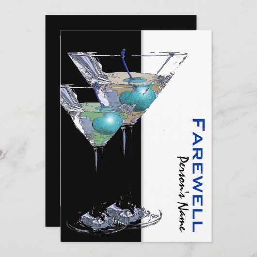 PARTIJ bij pensionering die afscheid neemt van afs Kaart (Voorkant / Achterkant)