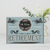 PARTIJ bij pensionering sparen de datum Kaart (Staand voorkant)