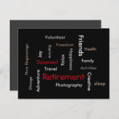 PARTIJ bij pensionering: uitnodiging(beide zijden) Kaart (Voorkant / Achterkant)