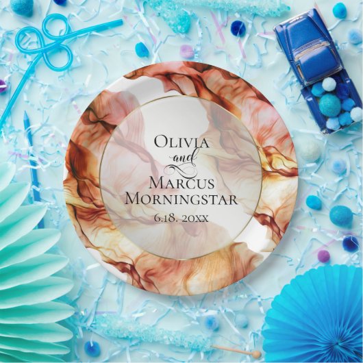 Partij Borden | Levendige herfstkleuren Abstracte  Papieren Bordje (Feest)