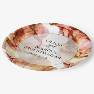 Partij Borden   Levendige herfstkleuren Abstracte  Papieren Bordje