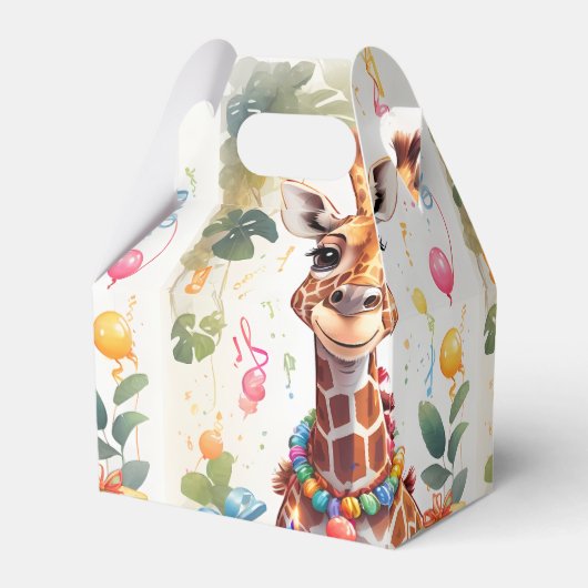 Partij Dier Giraffe v1 | Bedankdoosjes (Achterkant)