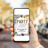 Partij Dieren Verjaardag Leopard Print Kaart