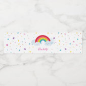 PARTIJ DRINK kleurrijke pret regenboog heldere kle Waterfles Etiket (Enkel label)