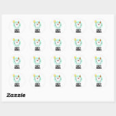 Partij Enamel Funny Tooth Pun Ronde Sticker (Vel)