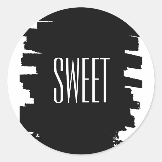 Partij gunst stickers SWEET (Voorkant)
