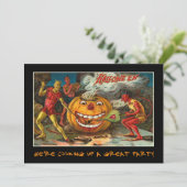 partij Halloween nodigt uit met bloedige tekst Kaart (Staand voorkant)