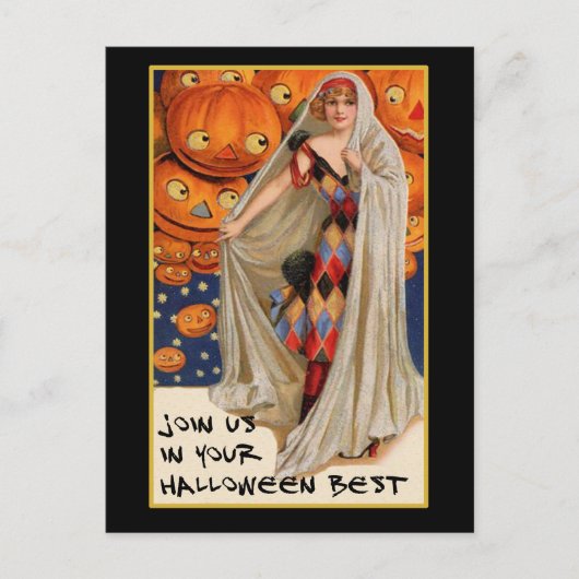 partij Halloween nodigt uit met bloedige tekst Uitnodiging Briefkaart (Voorkant)