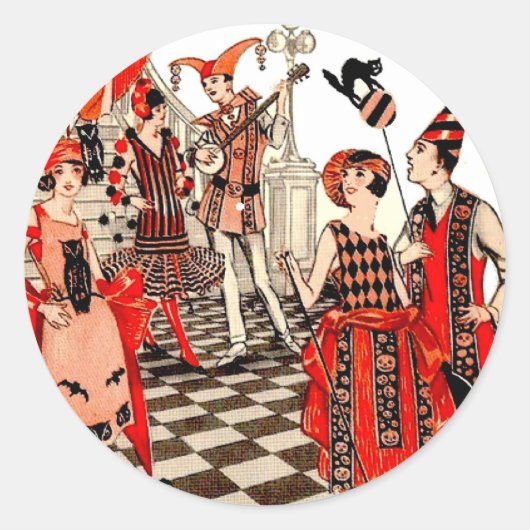  partij Halloween Ronde Sticker (Voorkant)