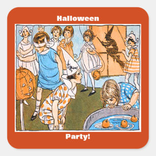 partij Halloween voor kinderen Vierkante Sticker