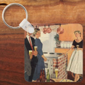  partij in de keuken, de bier en de Appetizers Sleutelhanger (Voorkant)