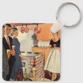  partij in de keuken, de bier en de Appetizers Sleutelhanger (Achterkant)