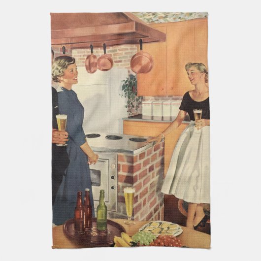  partij in de keuken, de bier en de Appetizers Theedoek (Verticaal)