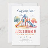 Partij in de speelplaats van het Park Kaart (Voorkant)