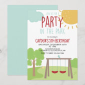 Partij in de speelplaats van het Park Kaart (Voorkant / Achterkant)