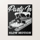 PARTIJ IN SLOW MOTION Pontoon Boat Legpuzzel (Verticaal)