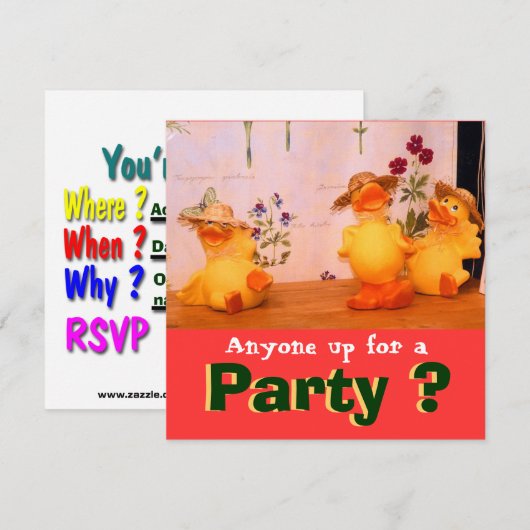 Partij Kaart (Voorkant / Achterkant)