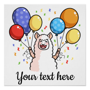 Partij Llama Perfect Poster