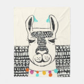 Partij Llama - Portrait Fleece Deken (Voorkant)