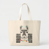 Partij Llama - Portrait Grote Tote Bag (Voorkant)
