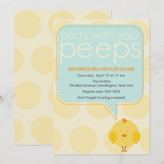 Partij met je pieptikkeraar kaart (Voorkant / Achterkant)