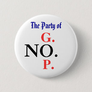 Partij NO Ronde Button 5,7 Cm