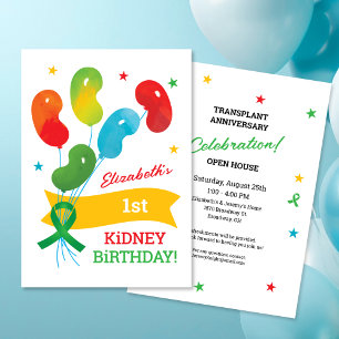 Partij Nodig Niertransplantatie Verjaardag en Kaart