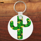 Partij op Cactus Sleutelhanger (Voorkant)