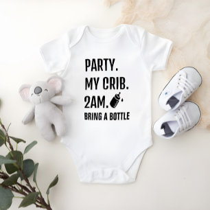 Partij op mijn wieg - Funny Baby Bodysuit