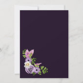 PARTIJ Paarse Floral Kaart (Achterkant)