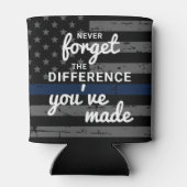 PARTIJ Pensionering politie personaliseert Thin Bl Blikjeskoeler (Achterkant)