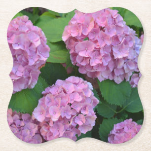 PARTIJ Pink Hortensia hydrangea Kartonnen Onderzetters