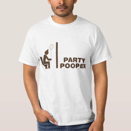 PARTIJ-POOPER T-SHIRT (Voorkant)