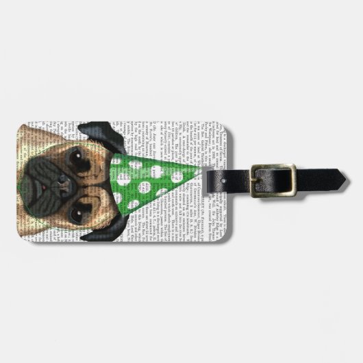 Partij Pug 2 Bagagelabel (Voorkant horizontaal)