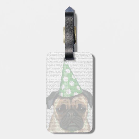 Partij Pug 2 Bagagelabel (Achterkant verticaal)