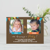 Partij samen - Birthday-uitnodigingen - bruin Kaart (Staand voorkant)