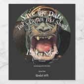 Partij sparen de Datum Tiki Bar Hut Shack Wijn Etiket (Enkel label)