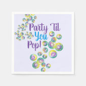 Partij Til je Pop bladerbubbels Iridescent Servet (Voorkant)