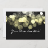 Partij Uitnodiging Elegant Gold Shimmering Lichten (Achterkant)