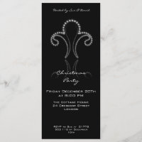 Partij Uitnodiging met glanzende sterren in zilver