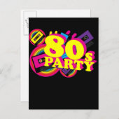 Partij van de 80 uitnodiging briefkaart (Voorkant / Achterkant)