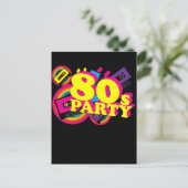 Partij van de 80 uitnodiging briefkaart (Staand voorkant)