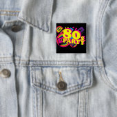Partij van de 80 vierkante button 5,1 cm (In situ)