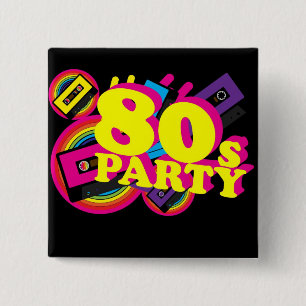 Partij van de 80 vierkante button 5,1 cm