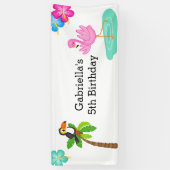 Partij van de Kinderen voor het kleurrijke tropisc Spandoek (Verticaal)