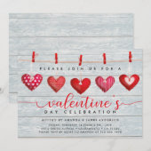 Partij van de Rustieke Valentijnsdag Kaart (Voorkant / Achterkant)