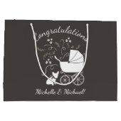 Partij van het Franse Bulldog-thema - Neutraal Bab Groot Cadeauzakje (Achterkant)