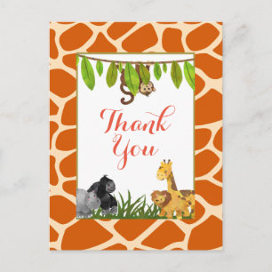 Partij van het Thema van het Oerwoud van de safari Briefkaart